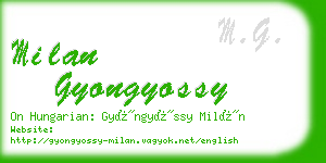 milan gyongyossy business card